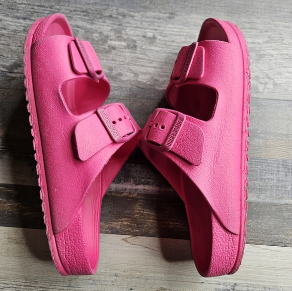 Birkenstock Arizona Rubber Sandals Pink Size 34 = Kids 3-3.5 - Picture 6 of 8